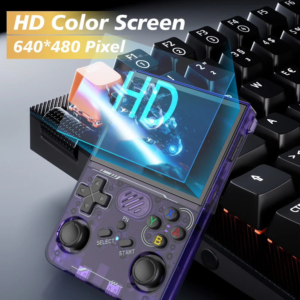 R36XX Retro Game Console Mini Pocket Handheld Game Player 3.5'' IPS Portable Game Consola 128GB Linux